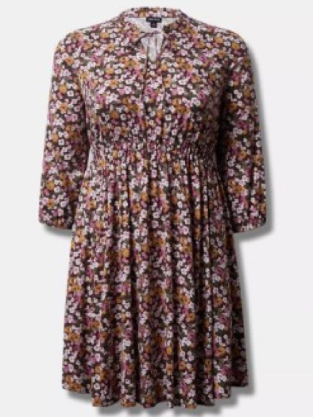 Torrid Mini Stretch Challis Front Keyhole Dress — SKU 40836533 (Size 0 — Floral
